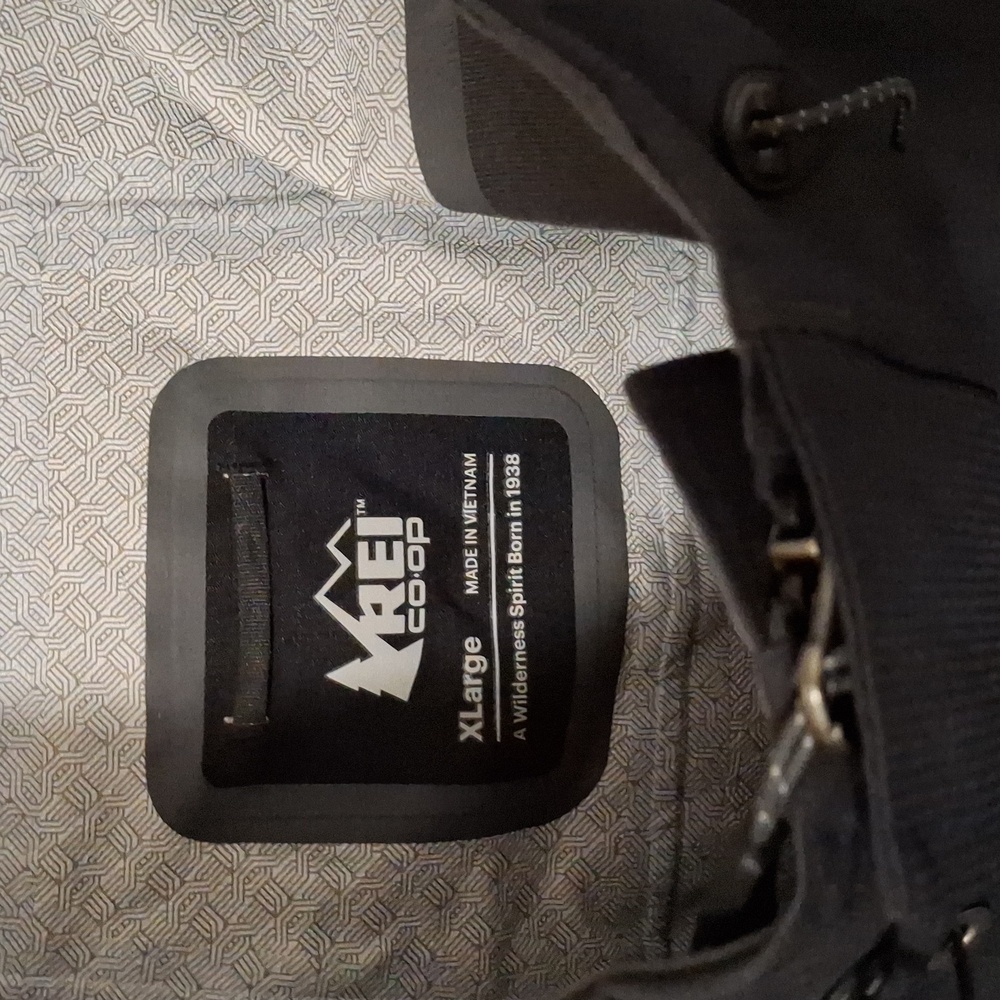 Rei Co-op Hydrowall 2.5L Men Black Hooded Soft Shell Jacket Size XLarge Outdoor - Picture 5 of 5